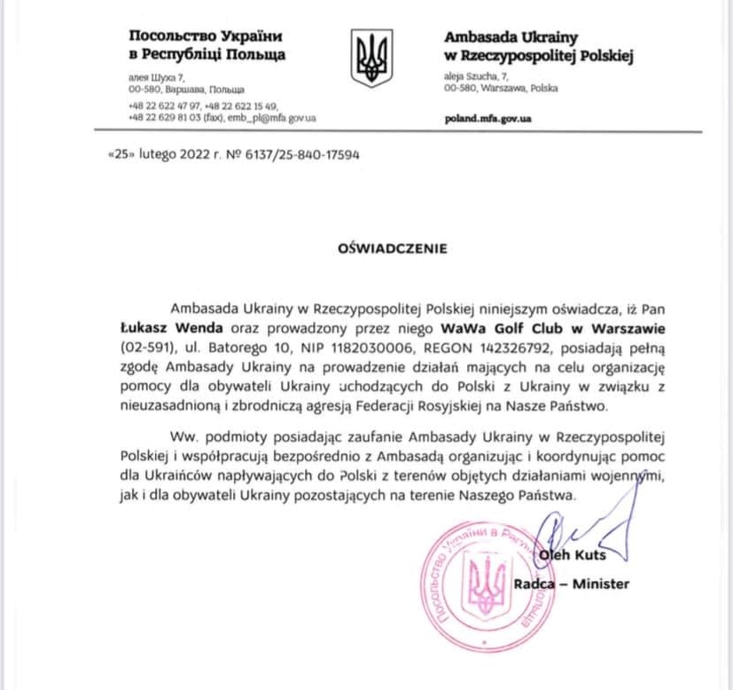 pismo ambasada ukrainy